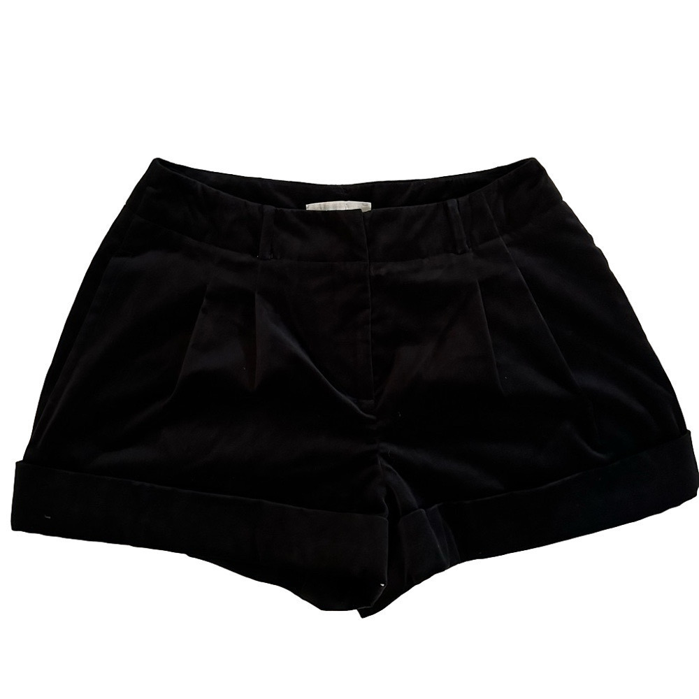 NWT JASON WU VELOUR BLACK SHORTS